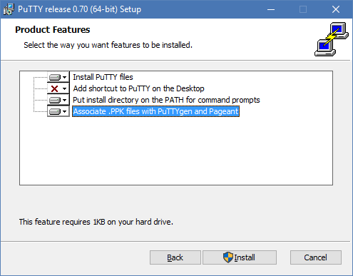 Putty install